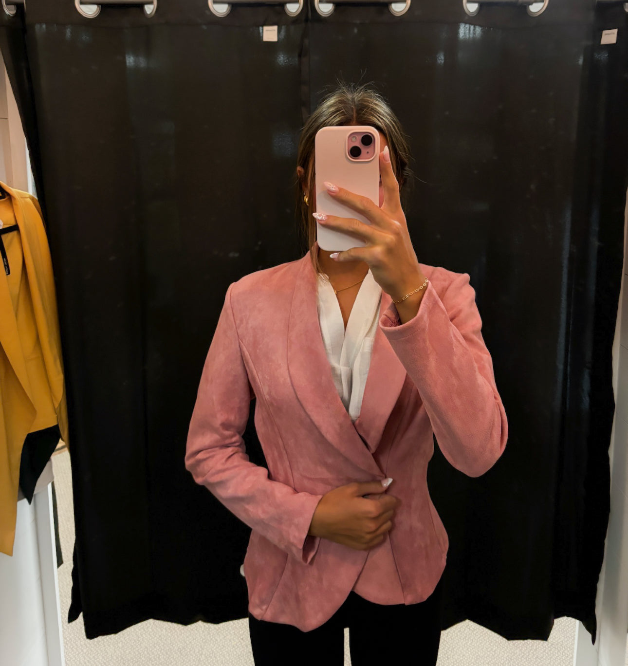 Pink Suede Blazer