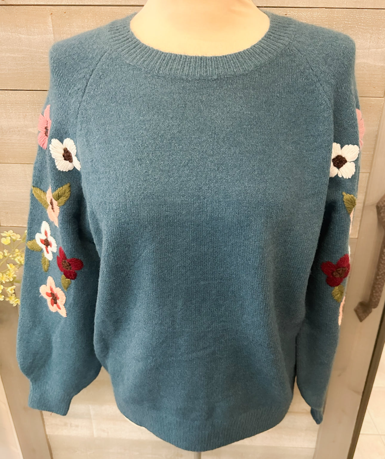 Knit Floral Sweater