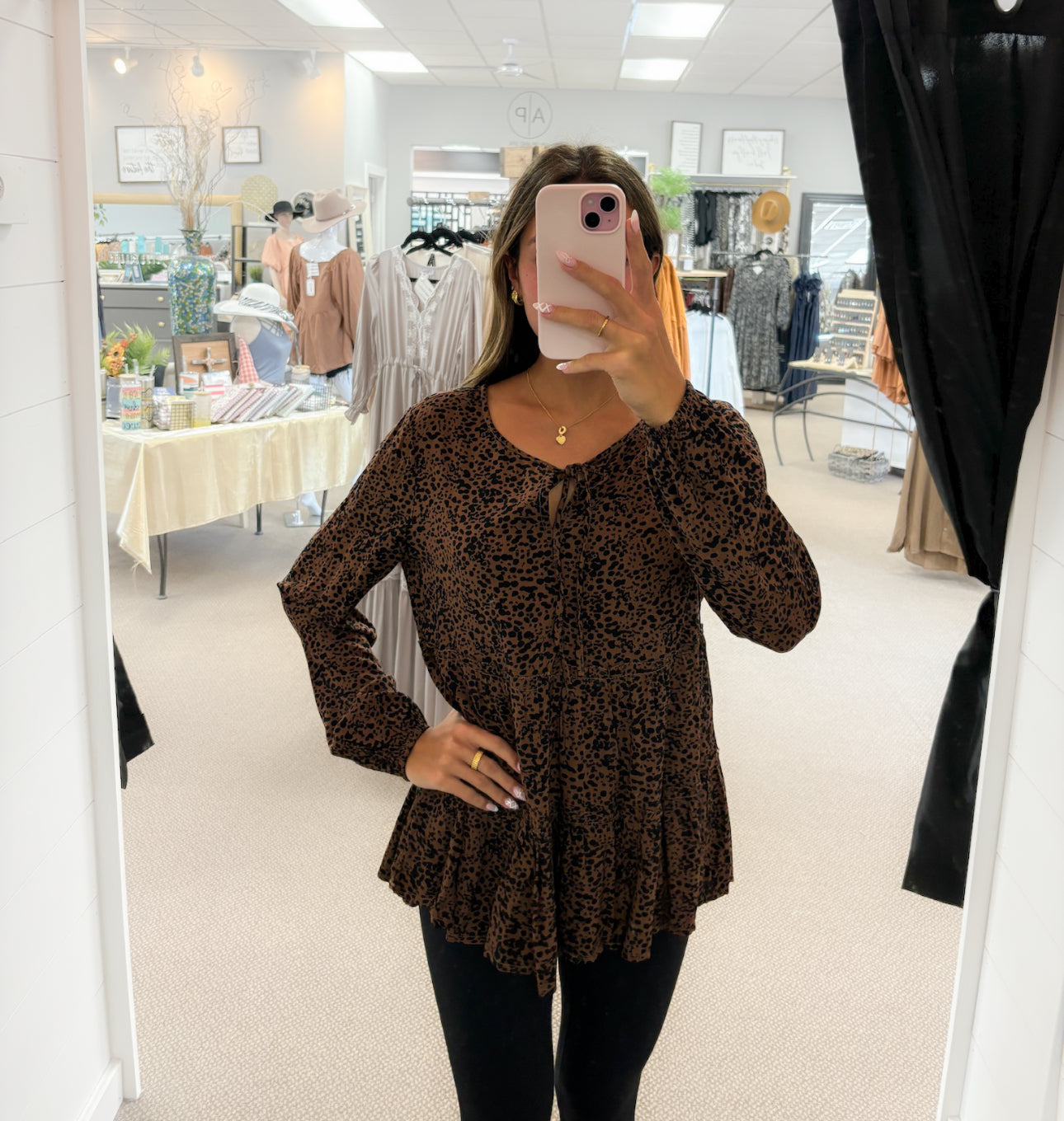 Dot Print Blouse