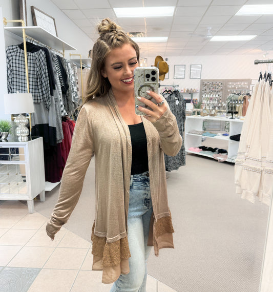 Tan light weight cardigan