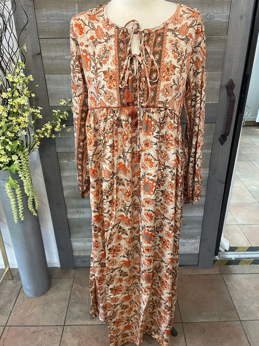 Cream Floral Fall Dress