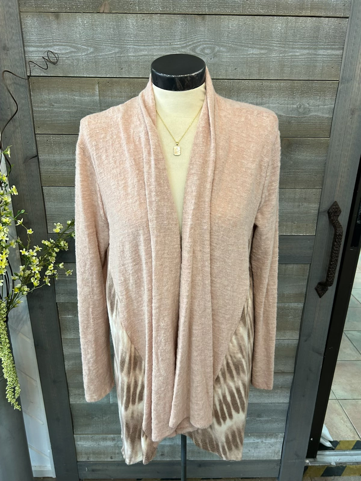 Blush Pink Tie Dye Cardigan