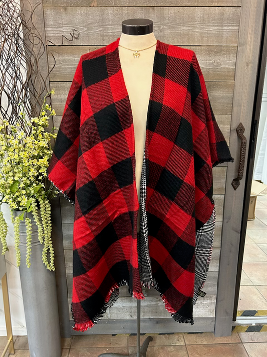 Red Plaid Shawl