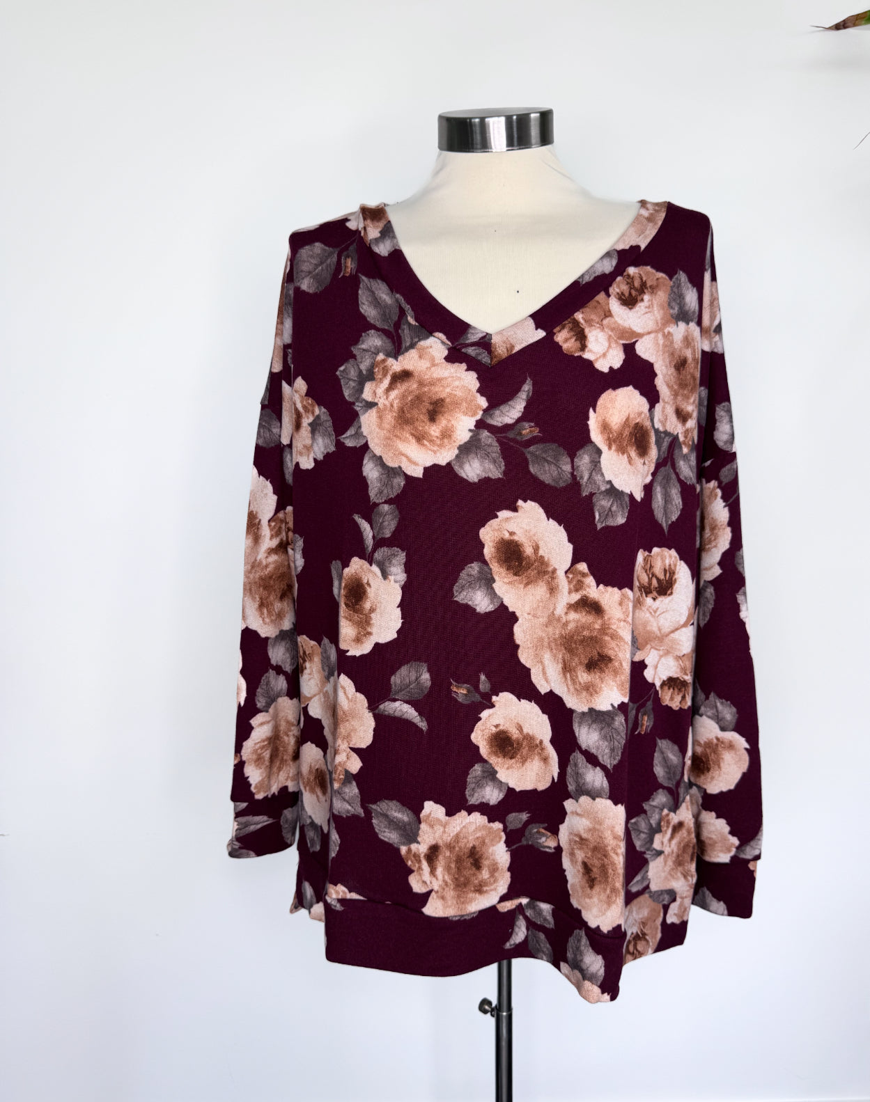 Graceful Floral Sweater