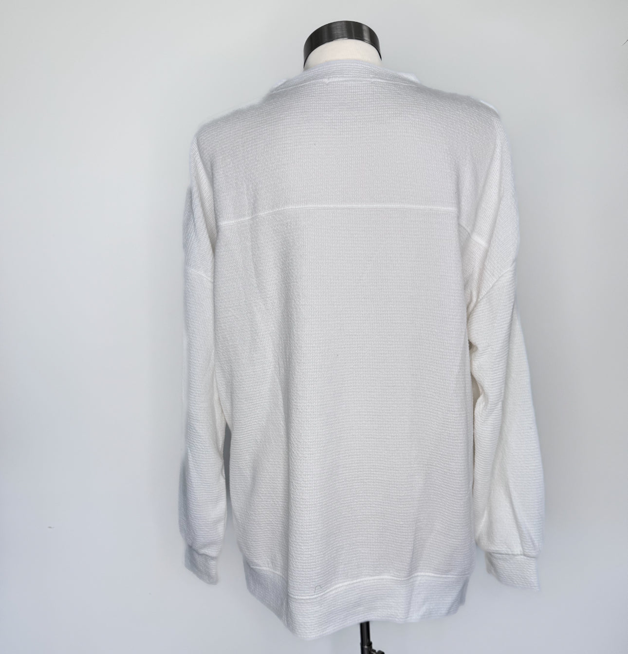 White Waffle Sweater