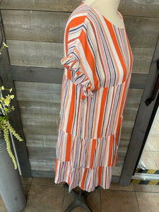 Multi-Colored Striped Dress