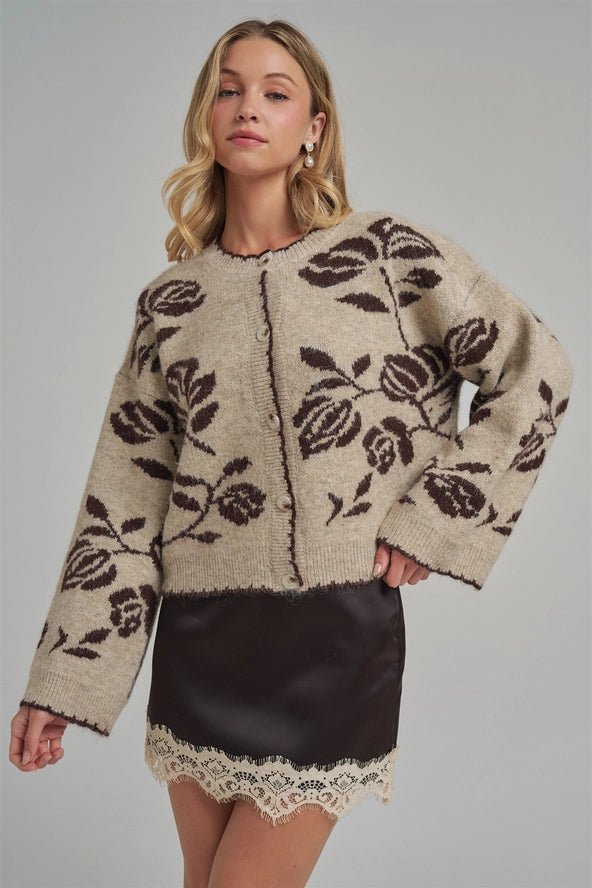 Floral Button Cardigan
