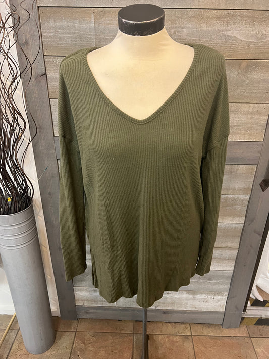 Slit Side Long Sleeve Top