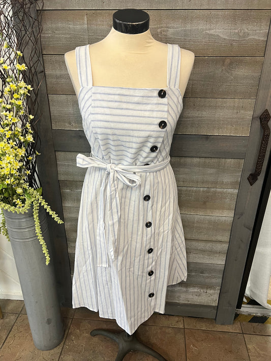 Button Front Tank Dress