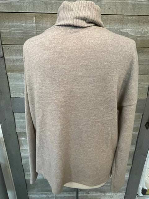 Cowl Neck Sweater with Button Detail