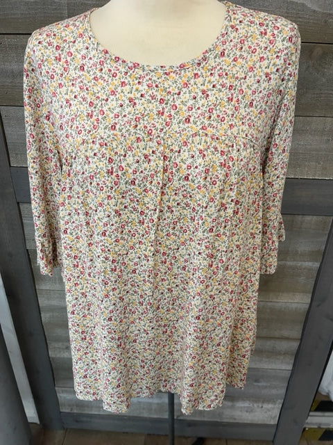 Floral Printed 3/4 Sleeve Top