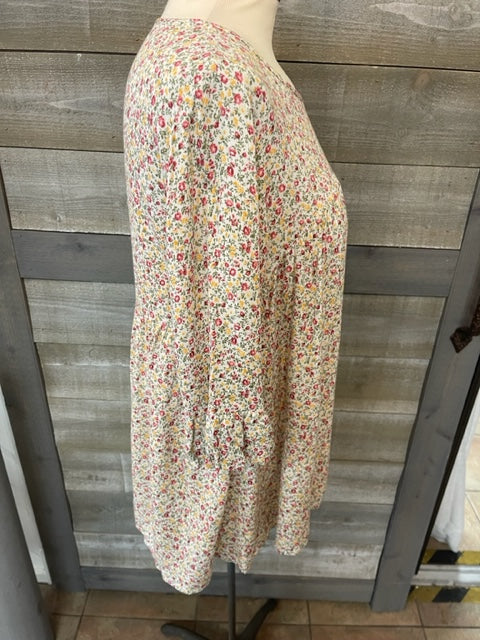 Floral Printed 3/4 Sleeve Top